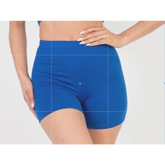 Solid Active Short Sleeve Crop Top Shirt & Biker Shorts Set - Picture 2 of 3